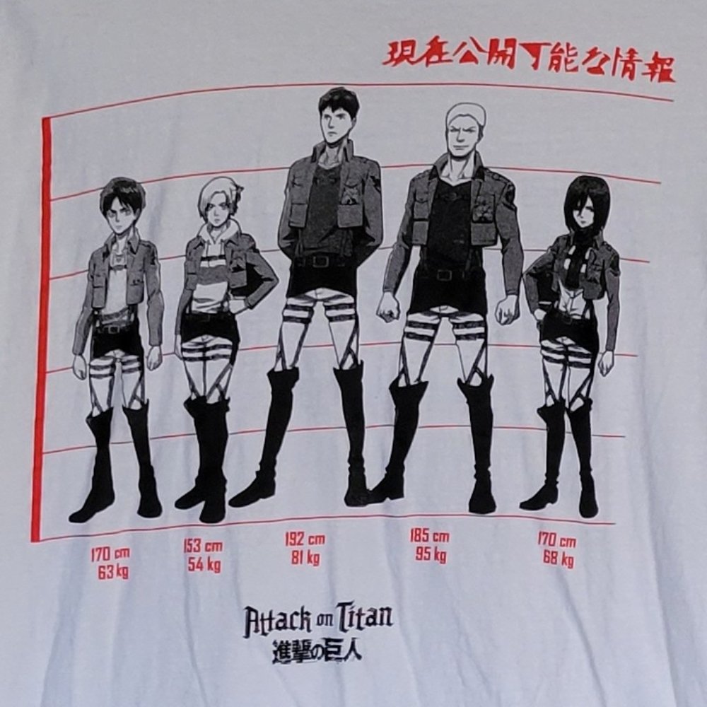 Attack on Titan Size L Short Sleeve T-shirt Ripple Junction